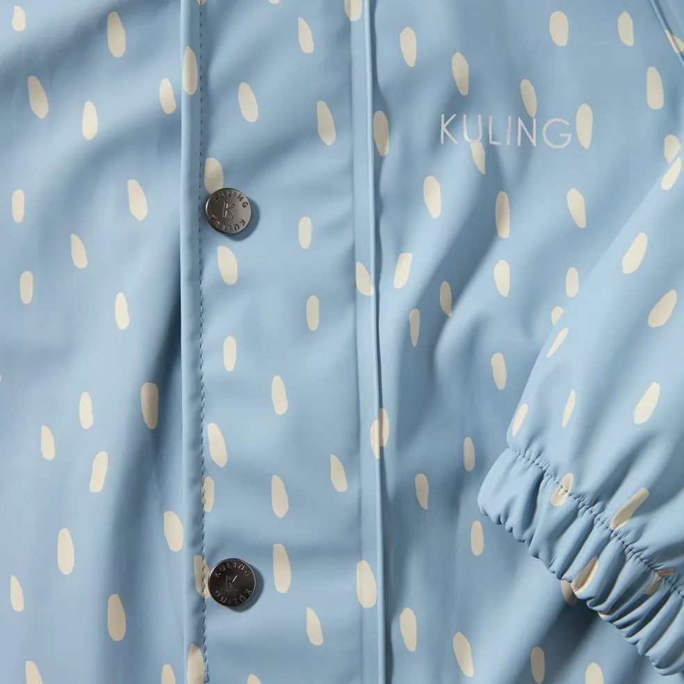 Leeds Ofodrad Regnoverall Dove Blue Dots
