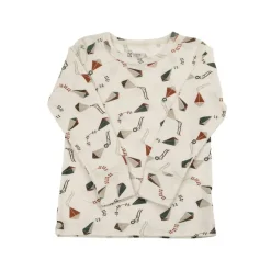Långärmad blus Off White