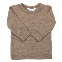 Långärmad Topp I Ull Beige Melange
