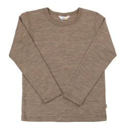Långärmad Topp I Ull Beige Melange