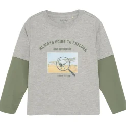 Långärmad T-shirt Grey Melange
