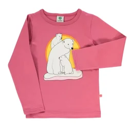 Långärmad T-shirt i Baroque Rose med isbjörnar