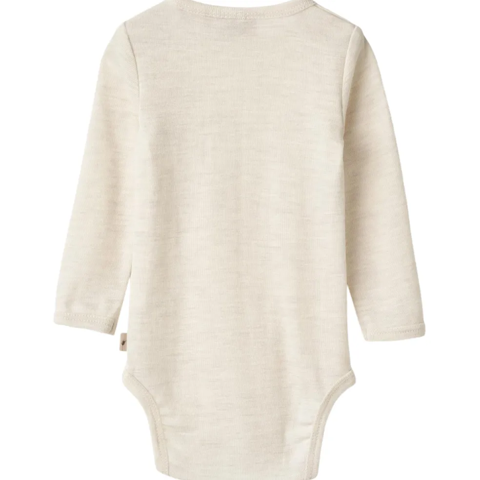 Långärmad Ullbody Lucca Eggshell Melange