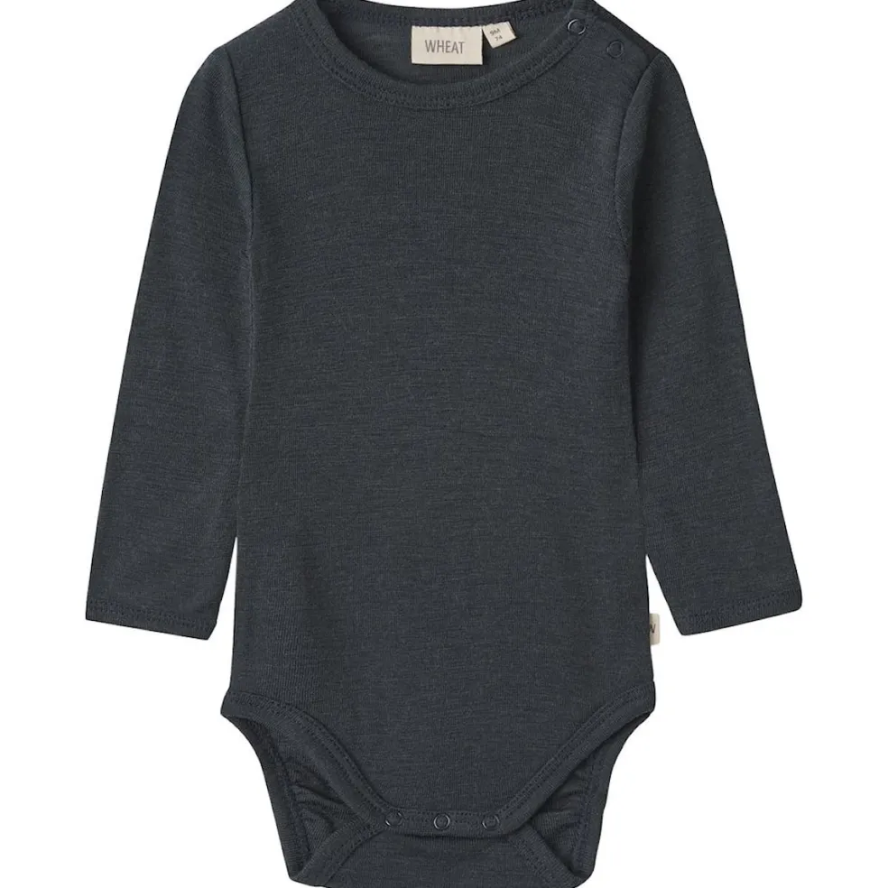 Långärmad ullbody Lucca Navy