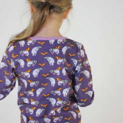 Long-sleeved top with badger and squirrel Loganberry