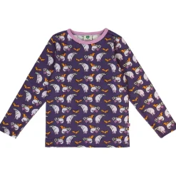 Long-sleeved top with badger and squirrel Loganberry