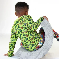 Long-sleeved top with owls Pear Green