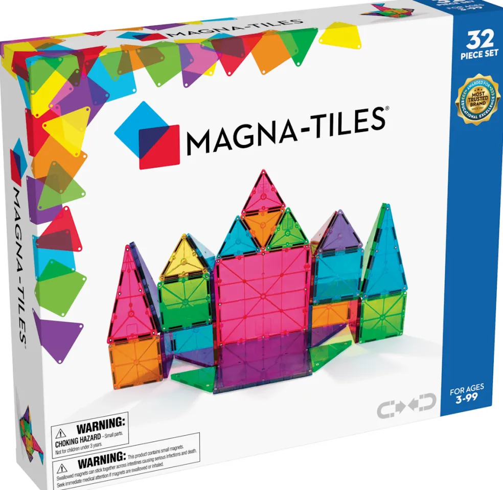 MAGNA-TILES Clear Colours 32 Delar