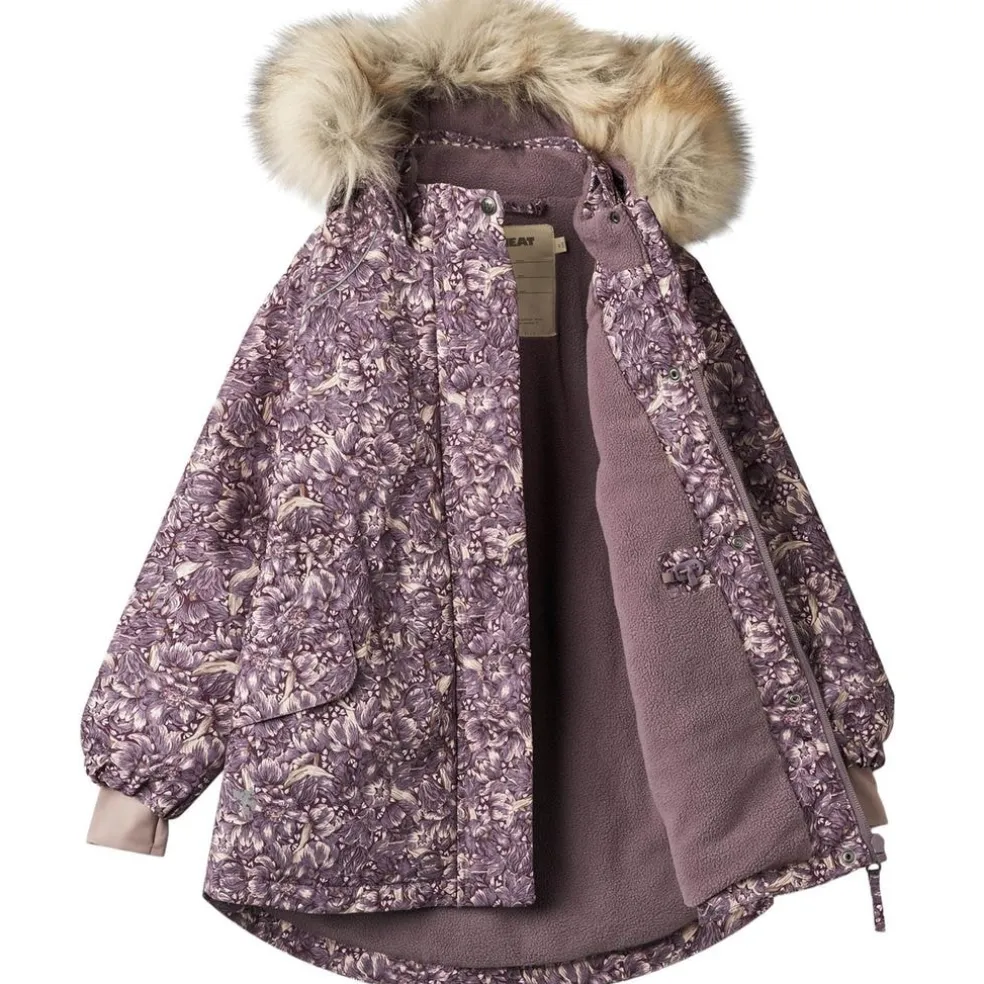 Mathilde Tech Blommig Jacka Purple Tulips
