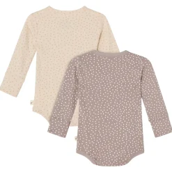 Max Beige/Taupe Prickig 2-pack Baby Body