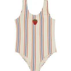 Milos UV Baddräkt Blue/red Stripe