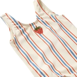 Milos UV Baddräkt Blue/red Stripe