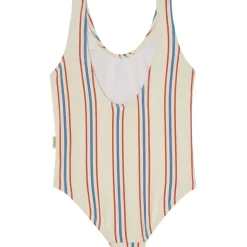 Milos UV Baddräkt Blue/red Stripe