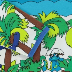 Mönstrad Baby Body Med Dinosaurier Blue Atoll