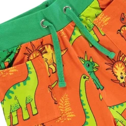 Mönstrad Mjukisshorts Med Dinosaurier Orange