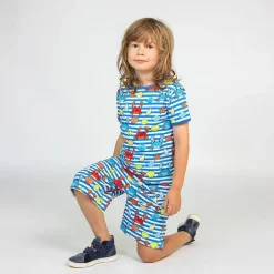 Mönstrad Mjukisshorts Med Krabbor Brilliant Blue