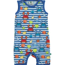 Mönstrad Romper Med Krabbor Brilliant Blue