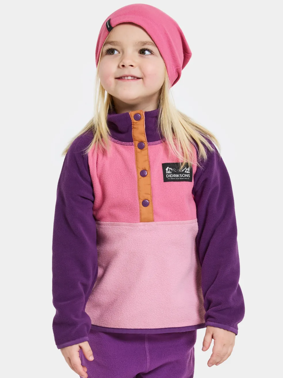 Monte Kids 4 Halvknapp Jumper Light Heather Pink