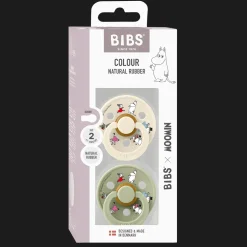 Moomins Friends 2-pack Runda Latexnappar Ivory Sage