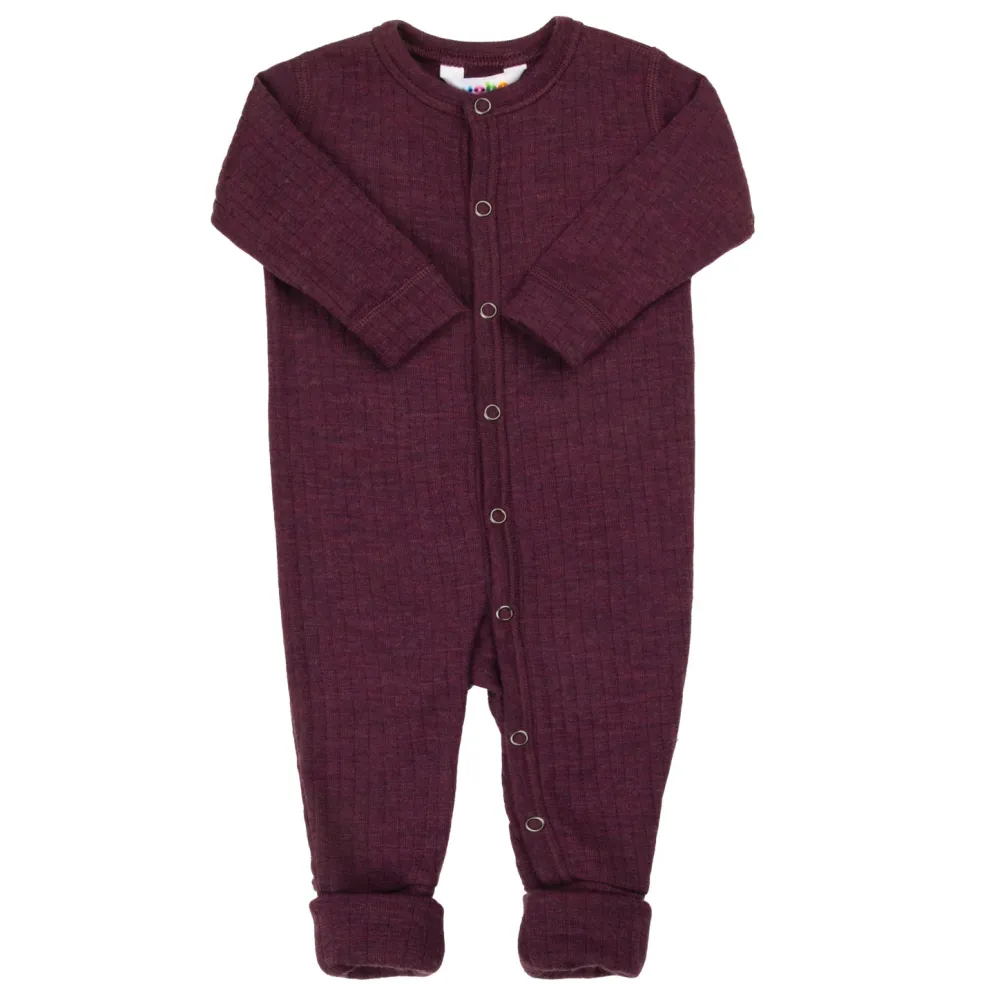 Nattlinne I Ull Med 2 In1 Foot Plum