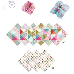 Origami Loppor I Ljusa Färger Flowers