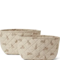 2-pack Mönstrade Quiltade Förvaringskorgar Bunny