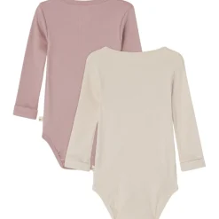 2-Pack Petter Baby Bodies Off White/Pink Mauve