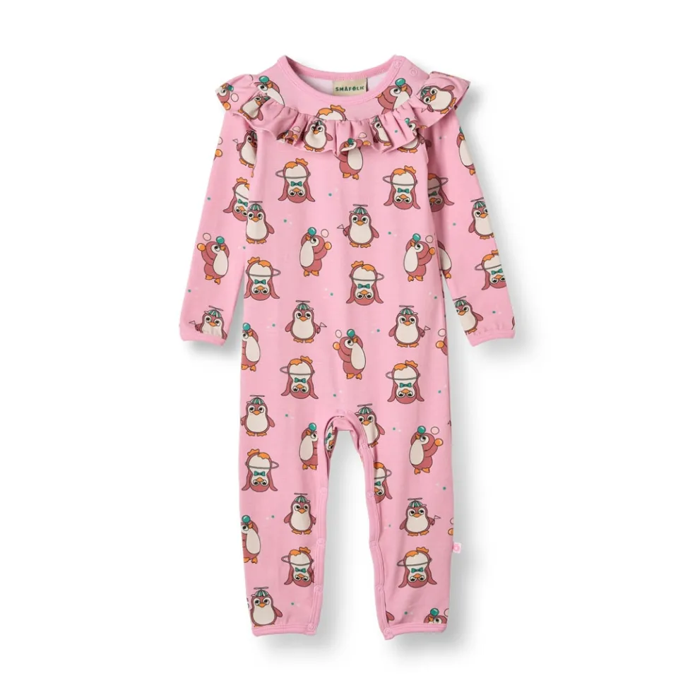 Paula Långärmad Babydräkt Med Cirkus Rosa Lace