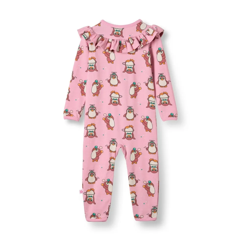 Paula Långärmad Babydräkt Med Cirkus Rosa Lace