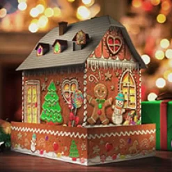 Pepparkakshus Nattutgåva 3D Pussel Multicolor