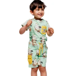 Pirate Ships Shorts Minty Green Tea