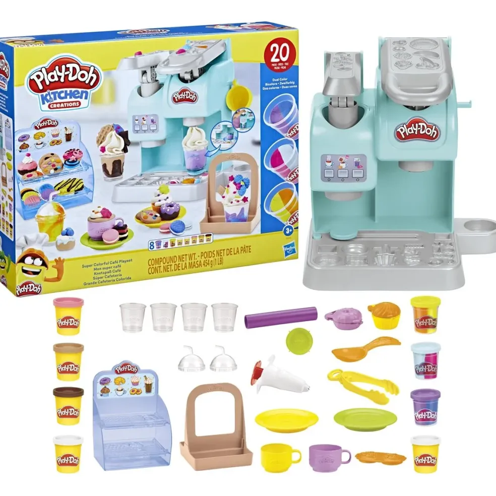 Play-Doh Kitchen Creations Färgglada Kökskreationer För Café-lekset