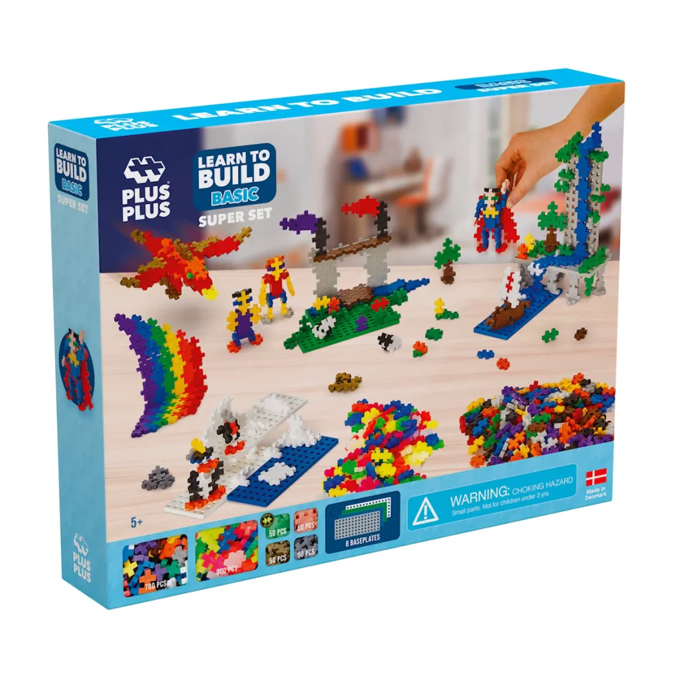 Plus-Plus® Basic Lär Dig Bygga Super Set 1200 Bitar