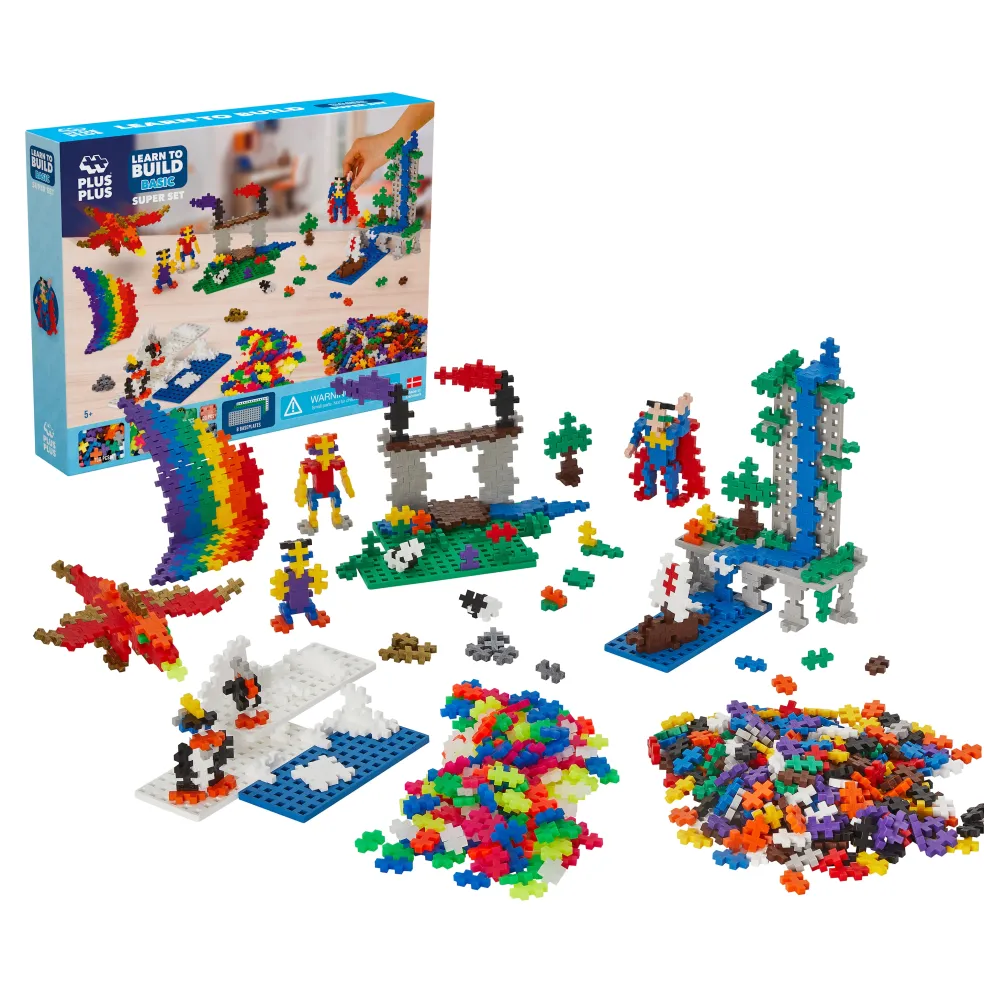 Plus-Plus® Basic Lär Dig Bygga Super Set 1200 Bitar