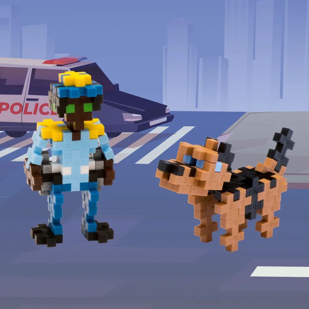 Polis Och Hund 100 Pcs