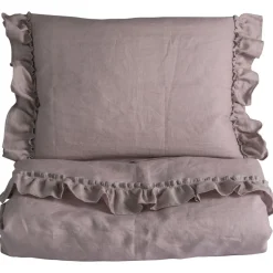 Påslakanset Spjälsäng Mood Volang Dusty Pink
