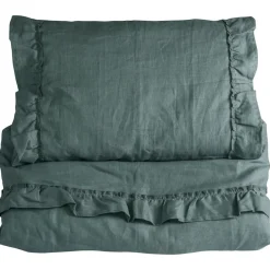 Påslakanset Spjälsäng Mood Volang Petrol Green