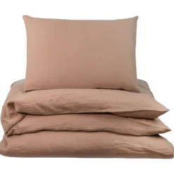 Påslakanset Spjälsäng Muslin Brown