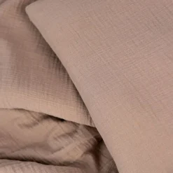 Påslakanset Spjälsäng Muslin Brown