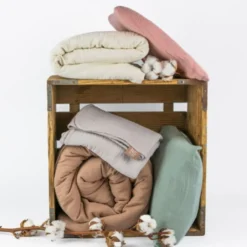 Påslakanset Spjälsäng Muslin Brown