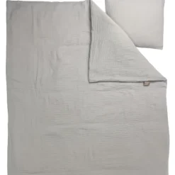Påslakanset Spjälsäng Muslin Greige