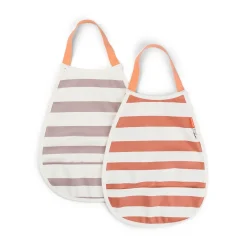 Pull-Over Bib 2-pack Papaya/powder