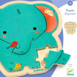 Puzzlo Elephant 14 St Pussel Av Trä