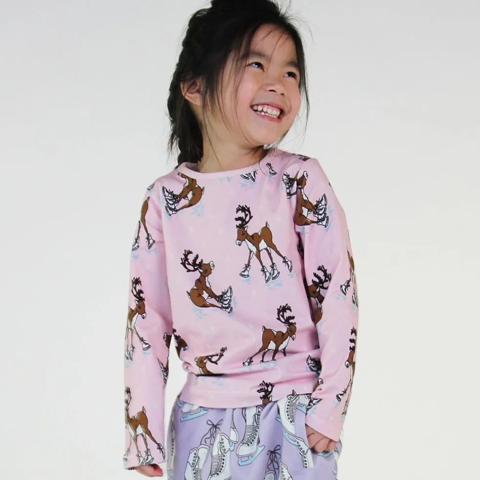 Raindeer Långärmad T-shirt Icy Pink