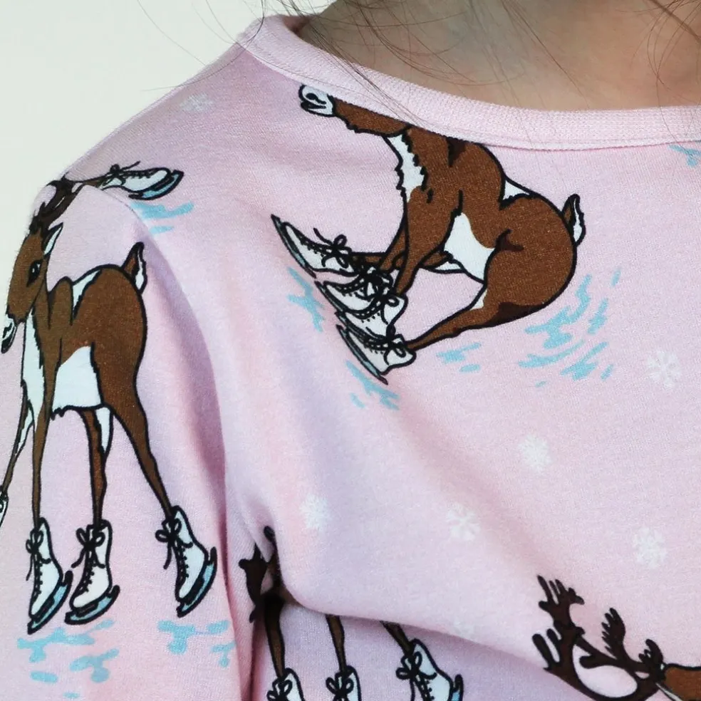 Raindeer Långärmad T-shirt Icy Pink