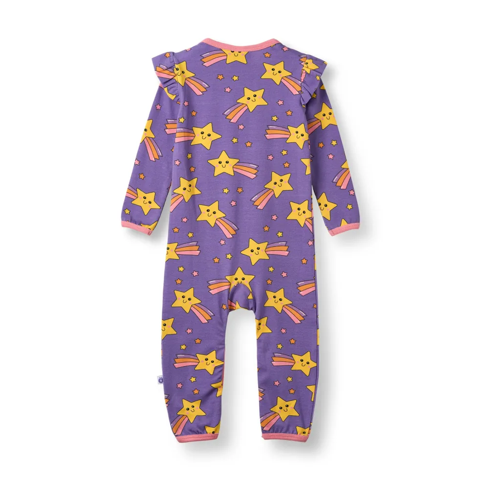 Reegnt With Shooting Star Långärmad Babydräkt Royal Purple