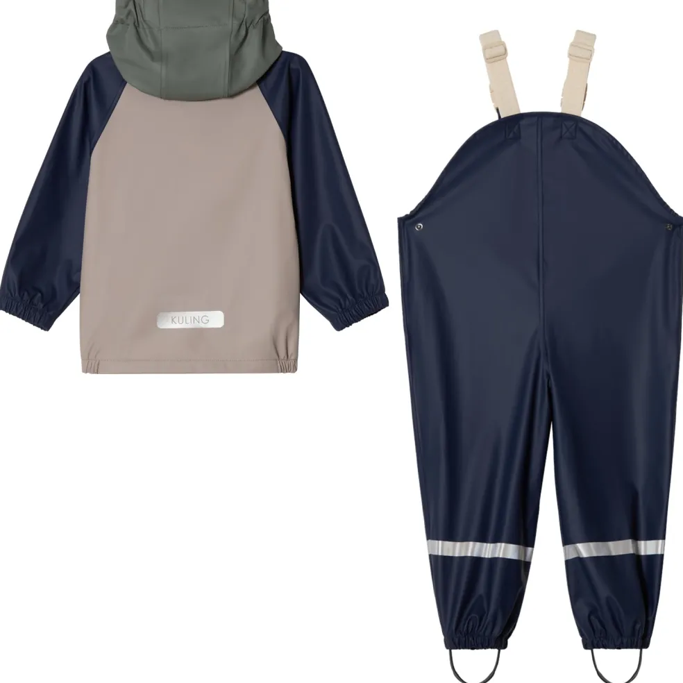 San Marino Ofodrat Regnställ Taupe/navy/light Green Blocking