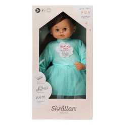 Skrållan Talande Docka, Mörkt Hår Blue