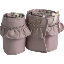 Spjälskydd Bedside Crib Mood Volang Dusty Pink