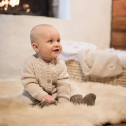 Stickade Babybyxor Gräddvita